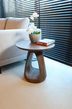 Bijzettafel Mangohout Ø50cm | Walnoot bruin, Nieuw, Ophalen of Verzenden, X, X