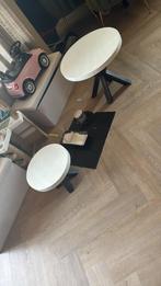 Salon tafelset eikenhout, Huis en Inrichting, Krukjes, Ophalen, Zo goed als nieuw, Hout
