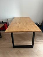 Eettafel Leen Bakker - Eikenhout/Staal 190x80cm, Huis en Inrichting, Tafels | Eettafels, Ophalen, Gebruikt, Eikenhout, 50 tot 100 cm