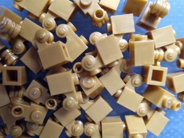 Lego 1x1 brick with scroll, Pearl gold (per 50) beschikbaar voor biedingen