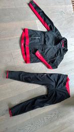 Crivit fiets jas en broek-tenue 44 zwart/rood, Zwart, Maat 42/44 (L), Ophalen of Verzenden, Hardlopen of Fietsen
