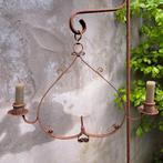 Sierlijke metalen hangkandelaar kandelaar roest *Etage3*, Huis en Inrichting, Gebruikt, ., Ophalen of Verzenden, .