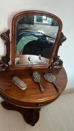 Kaptafel met echt silver stelletje hoogte 126 cm breedte 88, Antiek en Kunst, Ophalen, Minder dan 100 cm