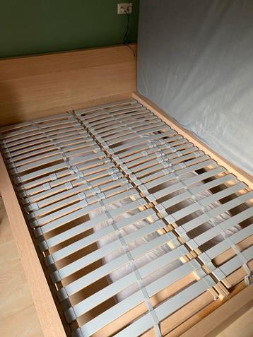 ikea MALM bed 140 eikenfineer MOET WEG - afbeelding 1