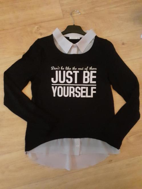 Trui met blouse effect D-ZINE, Kinderen en Baby's, Kinderkleding | Maat 158, Zo goed als nieuw, Meisje, Trui of Vest, Ophalen