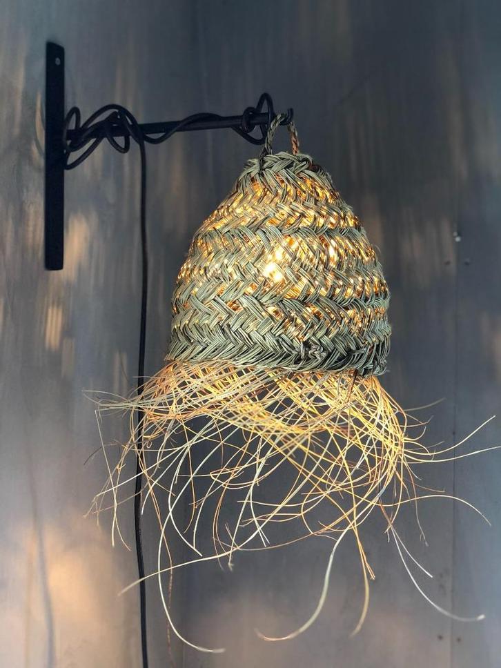 DECEMBER TIP: ESSAOUIRA lampenkap zeegras BOHO style IBIZA, Huis en Inrichting, Lampen | Hanglampen, Nieuw, Minder dan 50 cm, Ophalen of Verzenden