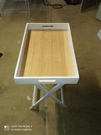 Bijzettafel/ serveertafel/ dienblad wit (M58), Huis en Inrichting, Woonaccessoires | Dienbladen, Ophalen, Gebruikt, Rechthoekig