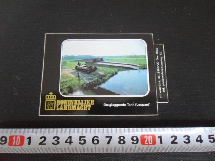 sticker Leger Landmacht Brugleggende Tank Leopard, Verzamelen, Stickers, Zo goed als nieuw, Bedrijf of Vereniging, Ophalen