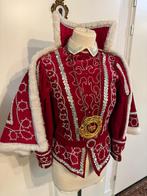 Prinsenpak rood fluweel met zilver maat 176 / S, Carnaval, Ophalen of Verzenden, Zo goed als nieuw, Kleding