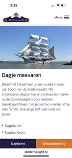 Dagje zeilen, Tickets en Kaartjes, Eén persoon, Ticket of Toegangskaart