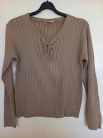 Beige trui maat XL, 44-46met lange mouwen, V-hals met, Beige, Maat 42/44 (L), Nieuw, Ophalen of Verzenden