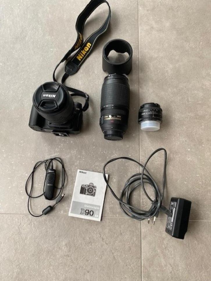Nikon camera D90 geheel compleet, Audio, Tv en Foto, Fotocamera's Digitaal, Zo goed als nieuw, Spiegelreflex, Nikon, 8 keer of meer