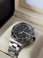 Tag Heuer Aquaracer 500 Chronograaf, Ophalen of Verzenden, Zo goed als nieuw, Zwart