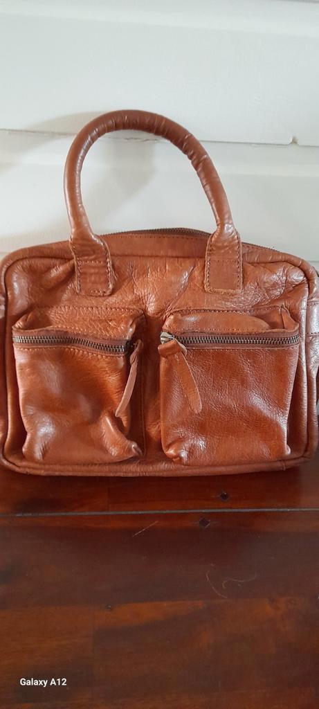 Cowboysbag leren tas - Zgan, Sieraden, Tassen en Uiterlijk, Tassen | Damestassen, Zo goed als nieuw, Handtas, Bruin, Ophalen of Verzenden