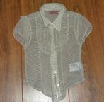 Eager Beaver feest blouse bloesje bloes ruches polkadot 104, Meisje, Eager Beaver, Overhemd of Blouse, Nieuw