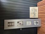 2 wissellijsten foto lijste grijs metaal, Minder dan 50 cm, Metaal of Aluminium, Ophalen of Verzenden, Zo goed als nieuw