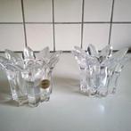 2 kristallen waxinelichtjes "lucca", Antiek en Kunst, Ophalen of Verzenden