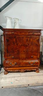 Vintage Secretarie dressoir / ladekast  ingelegd hout, Antiek en Kunst, Antiek | Meubels | Kasten, Ophalen of Verzenden
