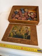 Brocante blokkendoos., Antiek en Kunst, Ophalen of Verzenden