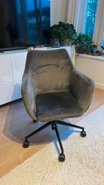 Grey Office Chair – Adjustable Height, Swivel & Wheels, Ophalen, Zo goed als nieuw, Grijs