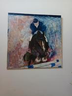 Antiek springpaard schilderij Concorde hengst, Antiek en Kunst, Ophalen