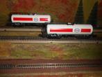 Märklin 4650 2x,  4 assige ketelwagons van ESSO, Hobby en Vrije tijd, Modeltreinen | H0, Wisselstroom, Treinset, Ophalen of Verzenden