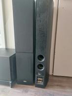 Heco victa 501 grond speakers, Gebruikt, 120 watt of meer, Front, Rear of Stereo speakers, Ophalen