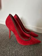 Buffalo London Rode leren pumps maat 40, Ophalen of Verzenden, Zo goed als nieuw, Rood