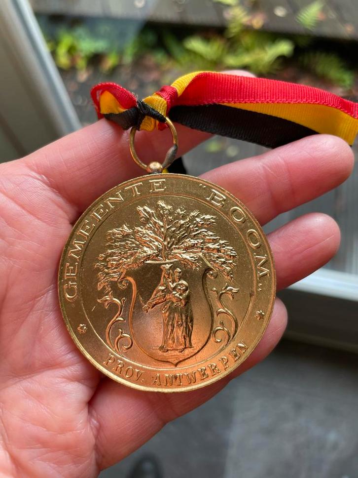 Medaille Gemeente Boom 1985 en 1979, Postzegels en Munten, Penningen en Medailles, Overige materialen, Ophalen of Verzenden