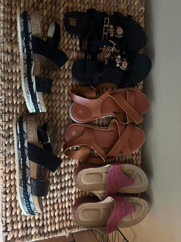 4 paar sandalen slippers maat 40/41 NIEUW beschikbaar voor biedingen