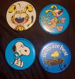 Vier vintage Marsupilami, Snoopy Woodstock buttons jaren '70, Verzamelen, Stripfiguren, Ophalen of Verzenden, Guust of Robbedoes