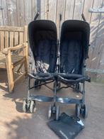 Zwarte koelstra tweeling buggy inclusief regenkap!, Kinderen en Baby's, Ophalen, Zo goed als nieuw, Kinderwagen of Buggy