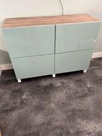 Ikea Besta Kast Grijs/Groen Hoogglans, Huis en Inrichting, Kasten | Dressoirs, Ophalen, Kunststof, 100 tot 150 cm, 75 cm of meer