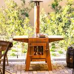 Cortenstaal BBQ, buitenkeuken, kachel met bakplaat, Ophalen of Verzenden, Nieuw, Houtskool, Vrijstaand