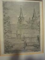 OOSTPOORT DELFT, Mooie droge Naaldets v NJ de Graaff 1985, Antiek en Kunst, Kunst | Etsen en Gravures, Ophalen of Verzenden