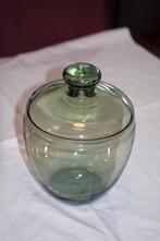 Groen glazen bowl met deksel van A.D. Copier., Antiek en Kunst, Ophalen