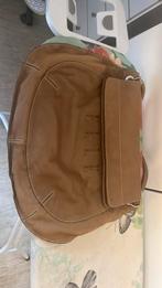 Beige echt leren tas van Elle met portemonee 45/36 cm, Ophalen of Verzenden, Zo goed als nieuw, Beige