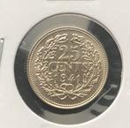 Zilveren Nederlandsche 10 Cent 1941, Zilver, 25 cent, Ophalen of Verzenden, Koningin Wilhelmina