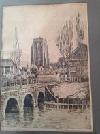 pentekening Zierikzee, Antiek en Kunst, Kunst | Tekeningen en Foto's, Ophalen of Verzenden