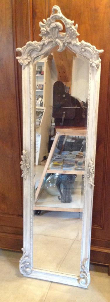 Hele mooie nieuwe grote passpiegels wit/grijs., Antiek en Kunst, Antiek | Spiegels, Overige vormen, Ophalen