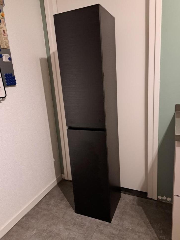 Badkamer (hang) kast zwart, Huis en Inrichting, Badkamer | Badkamermeubels, Gebruikt, (Half)hoge kast, 150 tot 200 cm, Minder dan 50 cm