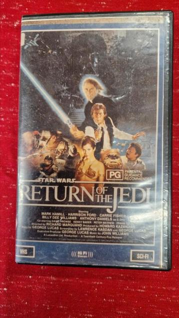 Starwars return of the Jedi ex rental vhs videoband vintage beschikbaar voor biedingen
