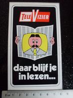 sticker teleVizier logo daar blijf je in lezen tv-gids, Verzamelen, Verzenden, Zo goed als nieuw, Film, Tv of Omroep