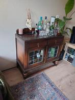 Mooi antiek dressoir met origineel beslag en glas in lood., Huis en Inrichting, Kasten | Dressoirs, Ophalen, Gebruikt, 25 tot 50 cm