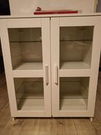 Vitrinekast Ikea wit, glazen schapjes, Huis en Inrichting, Kasten | Vitrinekasten, Ophalen, Glas, 100 tot 150 cm, 50 tot 100 cm