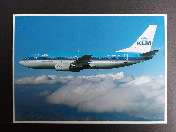 Ansichtkaart van een KLM Boeing 737-300 (A213), Verzamelen, Luchtvaart en Vliegtuigspotten, Gebruikt, Kaart, Foto of Prent, Ophalen of Verzenden