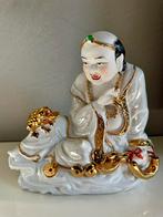 Liu Hai Immortal Boeddha met pad porseleinen Chinees beeld, Ophalen of Verzenden, Zo goed als nieuw