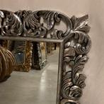 Barok Spiegel – houten lijst Zilver - 120 x 90 cm -TTM Wonen, Www.ttmwonen.nl, 100 tot 150 cm, Nieuw, Ophalen of Verzenden