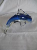 Vintage Murano Glas Dolfijn Blauw / Wit, Ophalen of Verzenden