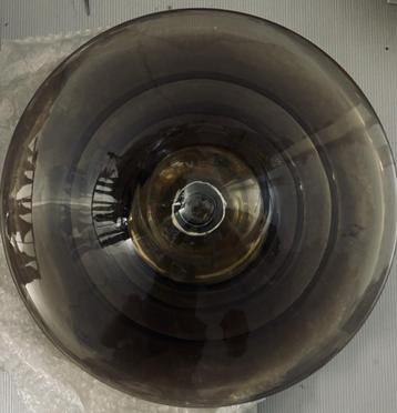 Doria Leuchten  (ca. 1970)  Vintage  glazen plafondlamp